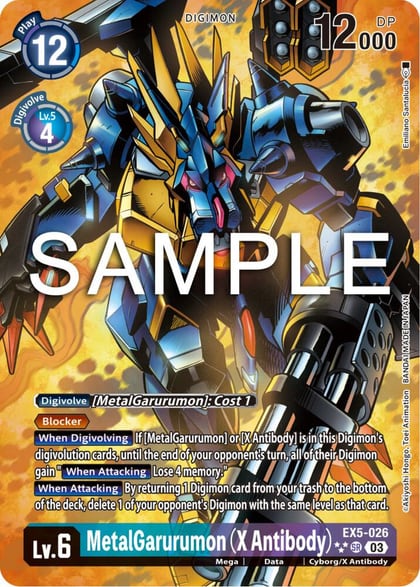 MetalGarurumon (X Antibody) (3 Star Alternate Art), Animal Colosseum EX5-026 SR