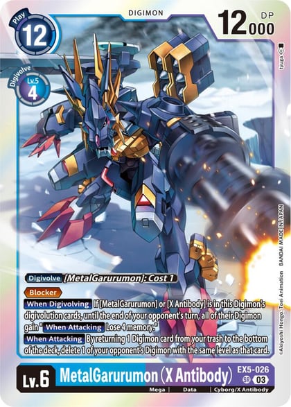 MetalGarurumon (X Antibody), Animal Colosseum EX5-026 SR