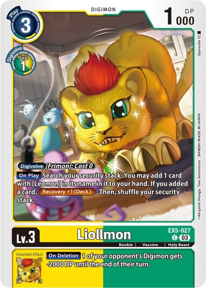 Liollmon, Animal Colosseum EX5-027 C