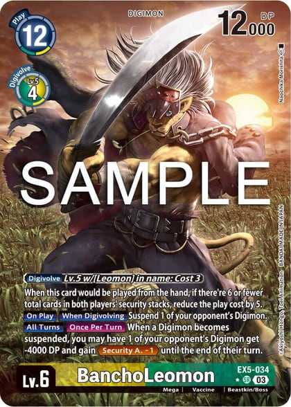 BanchoLeomon (Alternate Art), Animal Colosseum EX5-034 SR