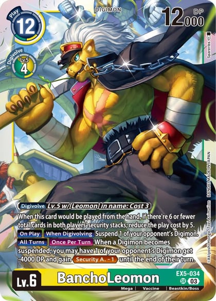 BanchoLeomon, Animal Colosseum EX5-034 SR