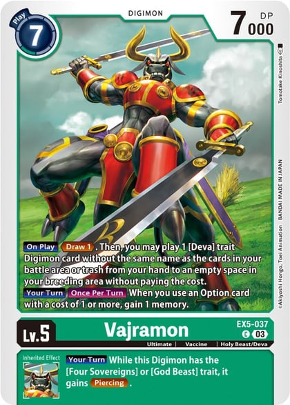 Vajramon, Animal Colosseum EX5-037 C