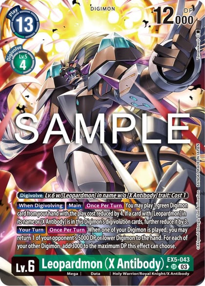 Leopardmon (X Antibody) (Alternate Art), Animal Colosseum EX5-043 SR