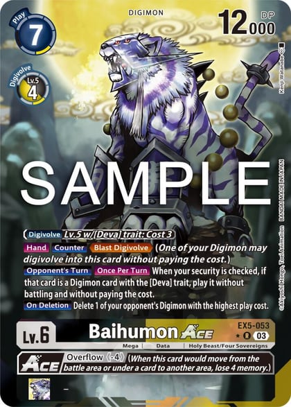 Baihumon ACE (Alternate Art), Animal Colosseum EX5-053 R