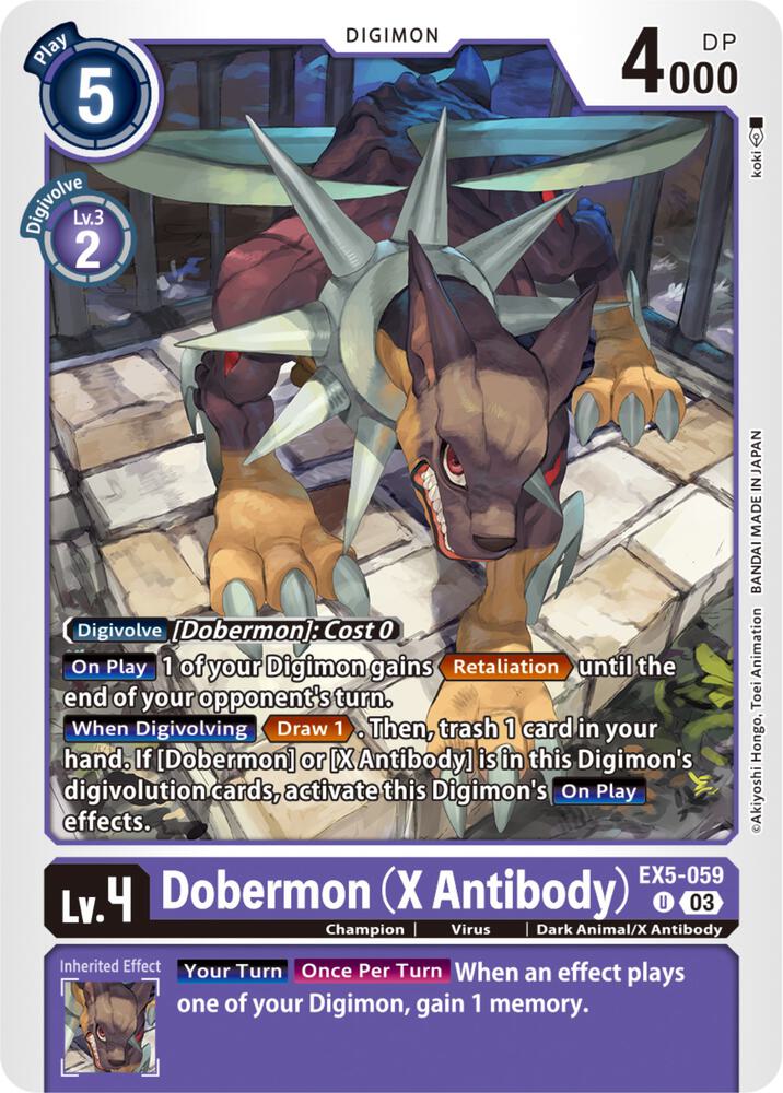 Dobermon (X Antibody), Animal Colosseum EX5-059 U