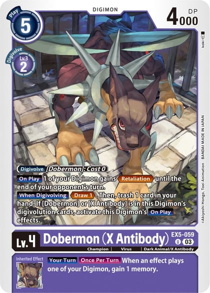 Dobermon (X Antibody), Animal Colosseum EX5-059 U