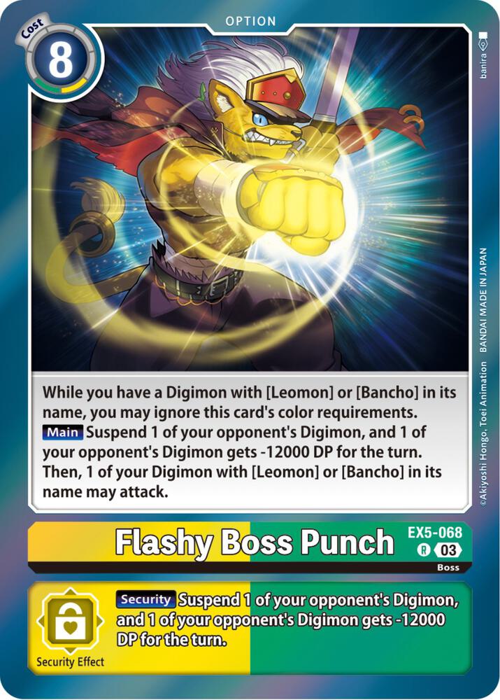 Flashy Boss Punch, Animal Colosseum EX5-068 R