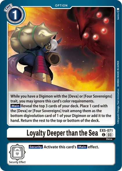 Loyalty Deeper than the Sea, Animal Colosseum EX5-071 C