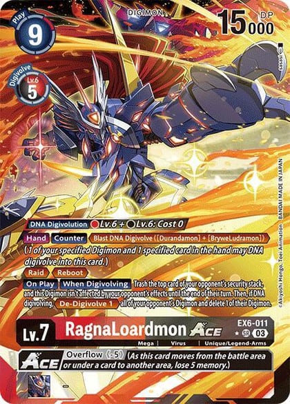 RagnaLoardmon ACE (Alternate Art), Infernal Ascension EX6-011 SR