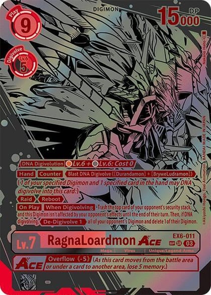 RagnaLoardmon ACE (Textured), Infernal Ascension EX6-011 SR