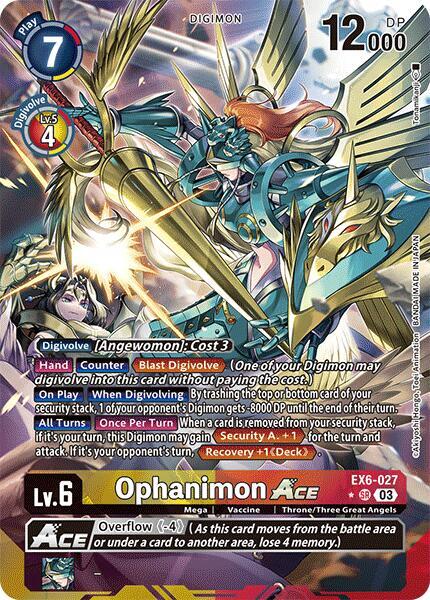 Ophanimon ACE (Alternate Art), Infernal Ascension EX6-027 SR
