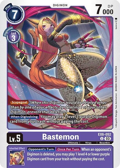 Bastemon, Infernal Ascension EX6-052 U