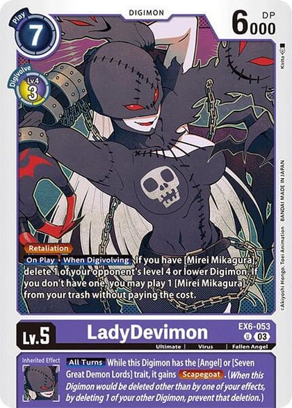 LadyDevimon, Infernal Ascension Ex6-053 U