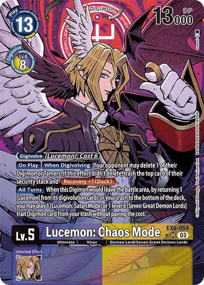 Lucemon: Chaos Mode (Alternate Art), Infernal Ascension EX6-054 SR