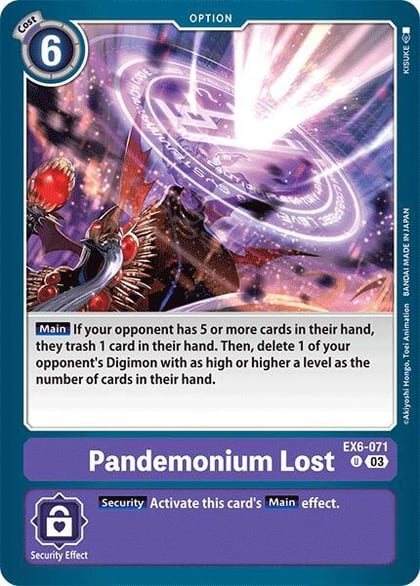 Pandemonium Lost, Infernal Ascension EX6-071 U