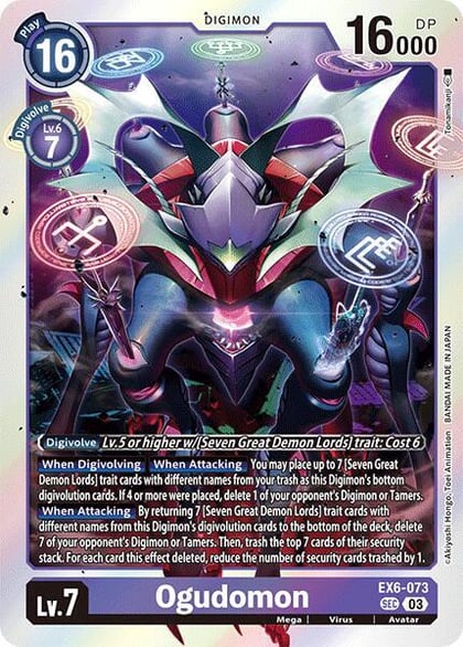 Ogudomon, Infernal Ascension EX6-073 SEC