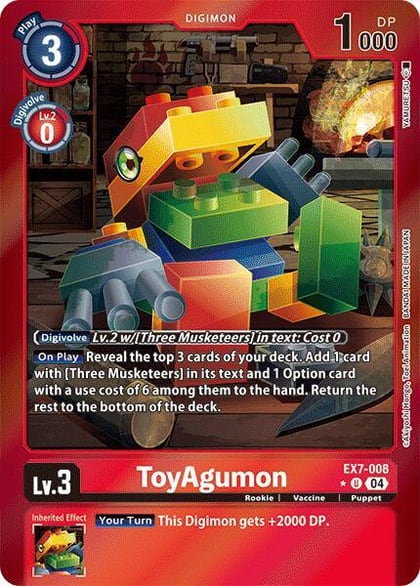 ToyAgumon - EX7-008 (Foil), Digimon LIBERATOR EX7-008 U