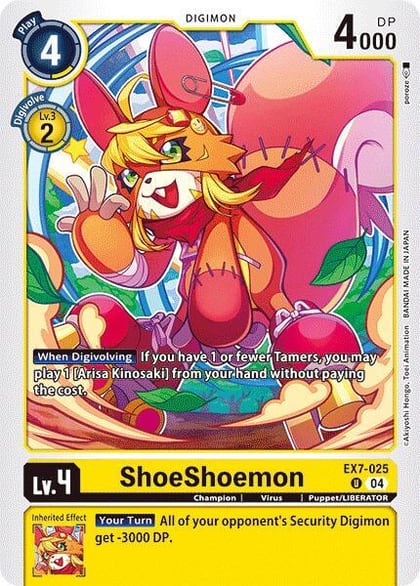 ShoeShoemon, Digimon LIBERATOR EX7-025 U