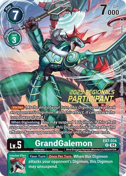 GrandGalemon (2025 Regionals Participant), Digimon LIBERATOR EX7-034 R