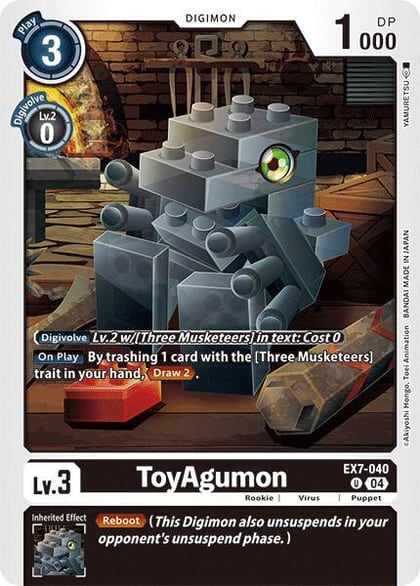 ToyAgumon - EX7-040, Digimon LIBERATOR EX7-040 U