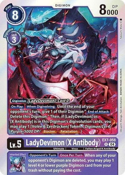 LadyDevimon (X Antibody), Digimon LIBERATOR EX7-058 R