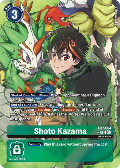 Shoto Kazama (Alternate Art), Digimon LIBERATOR EX7-064 R