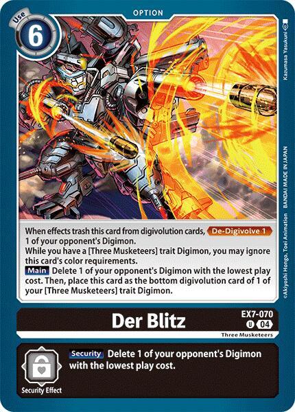 Der Blitz, Digimon LIBERATOR EX7-070 U
