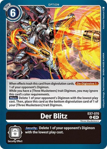 Der Blitz, Digimon LIBERATOR EX7-070 U