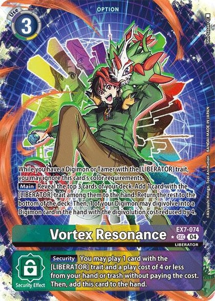 Vortex Resonance (Alternate Art), Digimon LIBERATOR EX7-074 SCR