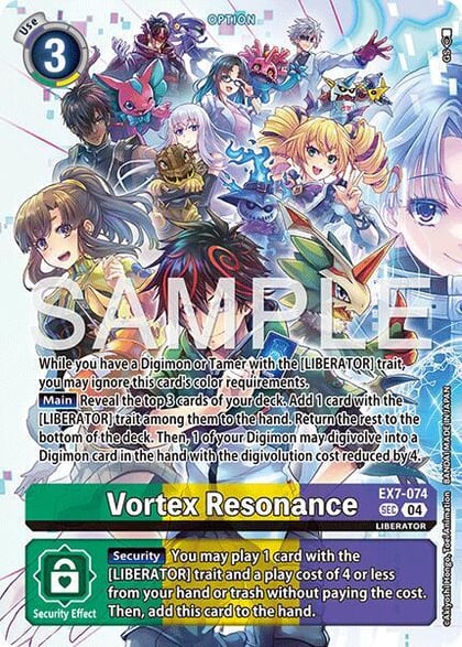 Vortex Resonance (Digimon Liberator Debuggers Set), Digimon LIBERATOR EX7-074 SCR