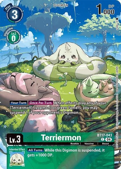 Terriermon (Legend Pack 2024 Box Topper), Chain of Liberation BT17-043 C