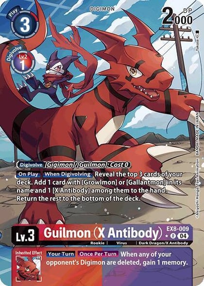 Guilmon (X Antibody) (Alternate Art), Chain of Liberation EX8-009 R