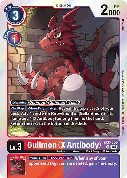 Guilmon (X Antibody), Chain of Liberation EX8-009 R