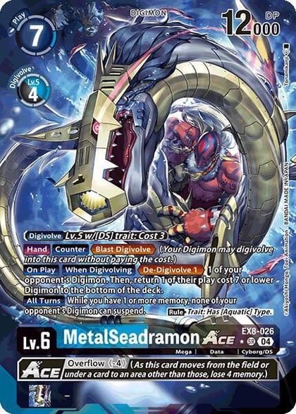 MetalSeadramon ACE (Alternate Art), Chain of Liberation EX8-026 SR