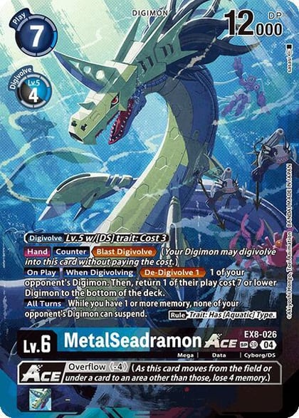 MetalSeadramon ACE (Textured), Chain of Liberation EX8-026 SR