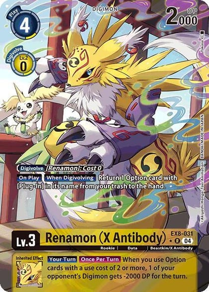 Renamon (X Antibody) (Alternate Art), Chain of Liberation EX8-031 R