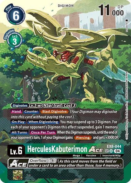 HerculesKabuterimon ACE (Textured), Chain of Liberation EX8-044 SR