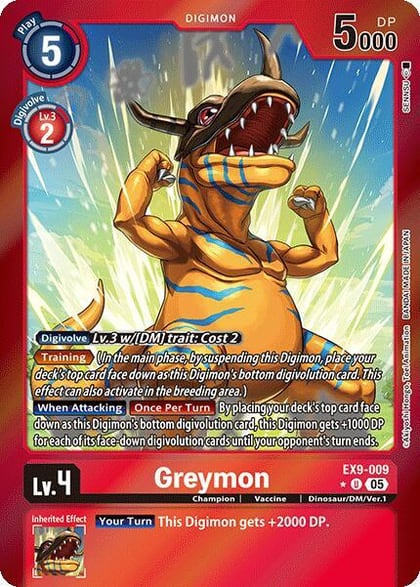 Greymon (Limited Foil), Versus Monsters EX9-009 U