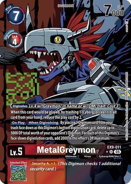 MetalGreymon (Alternate Art), Versus Monsters EX9-011 SR