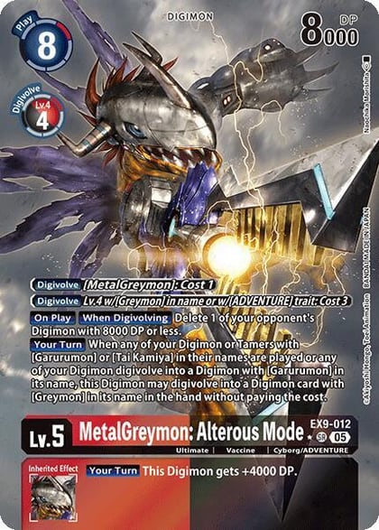 MetalGreymon: Alterous Mode (Alternate Art), Versus Monsters EX9-012 SR