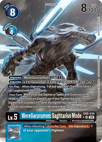 WereGarurumon: Sagittarius Mode (Alternate Art), Versus Monsters EX9-019 SR