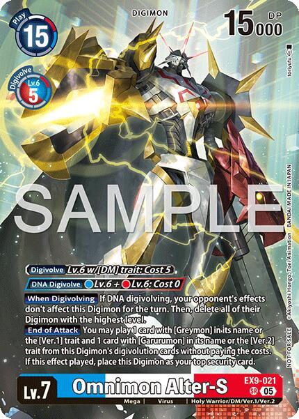Omnimon Alter-S (Event Pack 9), Versus Monsters EX9-021 SR