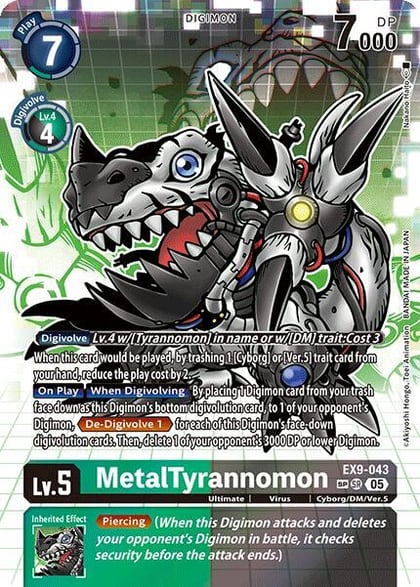 MetalTyrannomon (SP), Versus Monsters EX9-043 SR