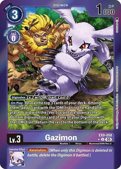 Gazimon (Limited Foil), Versus Monsters EX9-058 U