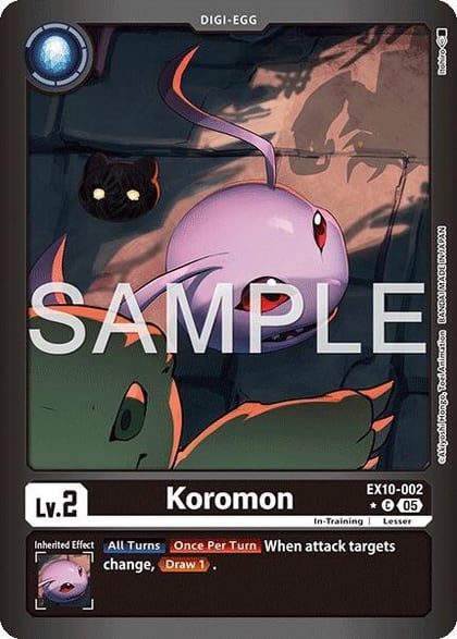 Koromon (Limited Foil), Sinister Order EX10-002 C