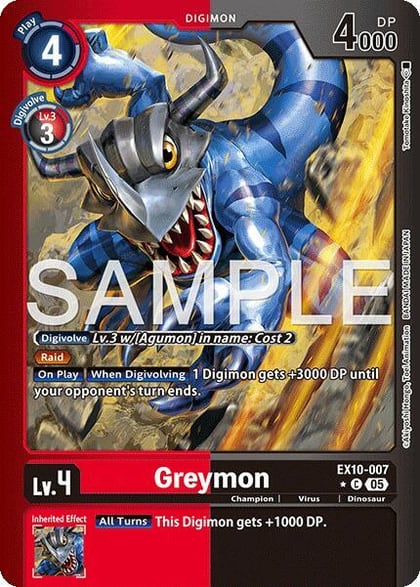 Greymon (Limited Foil), Sinister Order EX10-007 C