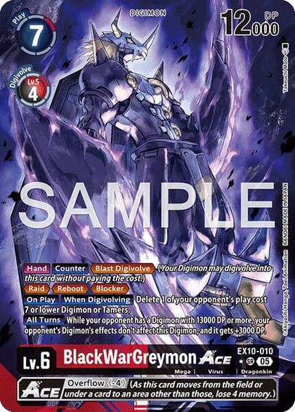 BlackWarGreymon ACE (Alternate Art), Sinister Order EX10-010 SR