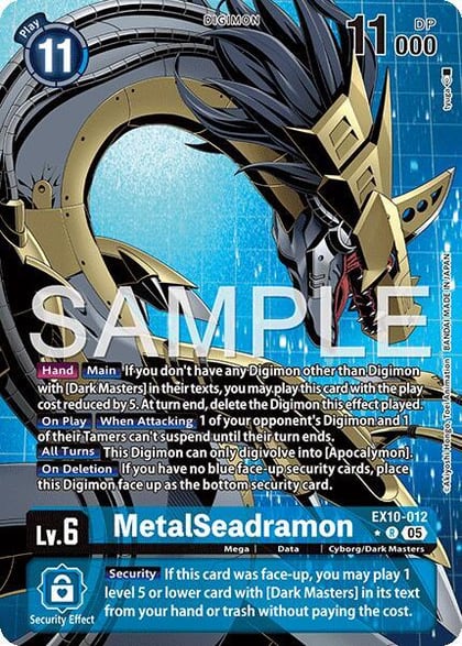 MetalSeadramon (Alternate Art), Sinister Order EX10-012 R