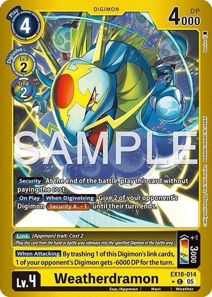 Weatherdramon (Limited Foil), Sinister Order EX10-014 C