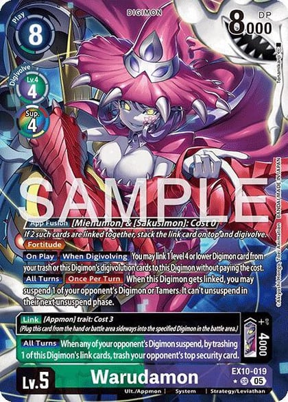 Warudamon (Alternate Art), Sinister Order EX10-019 SR